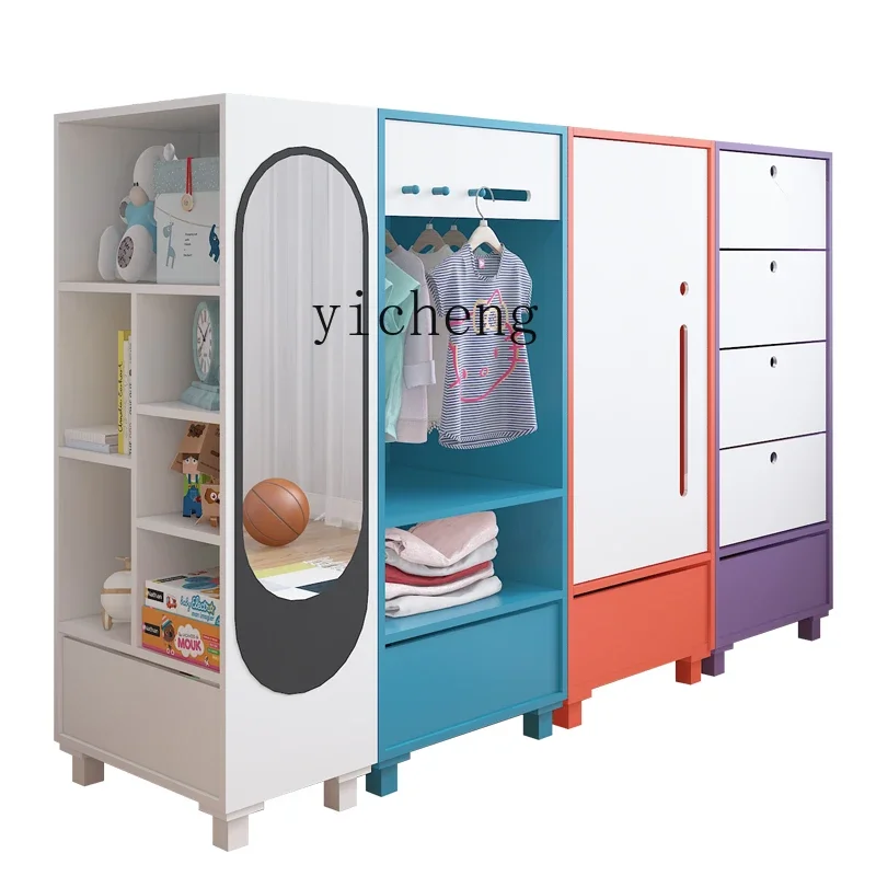 

zzz ZC Solid Wood Children's Bookcase Bookcase Shelf Bedroom Baby Toy Storage Cabinet Storage Chest of Drawers