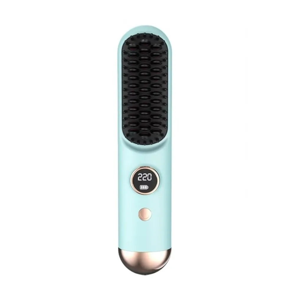 

9 Temp Settings Electric Hair Straightener Brush Anti-Scald Protection 120-220C° Negative Ion Styling Tool LCD Display