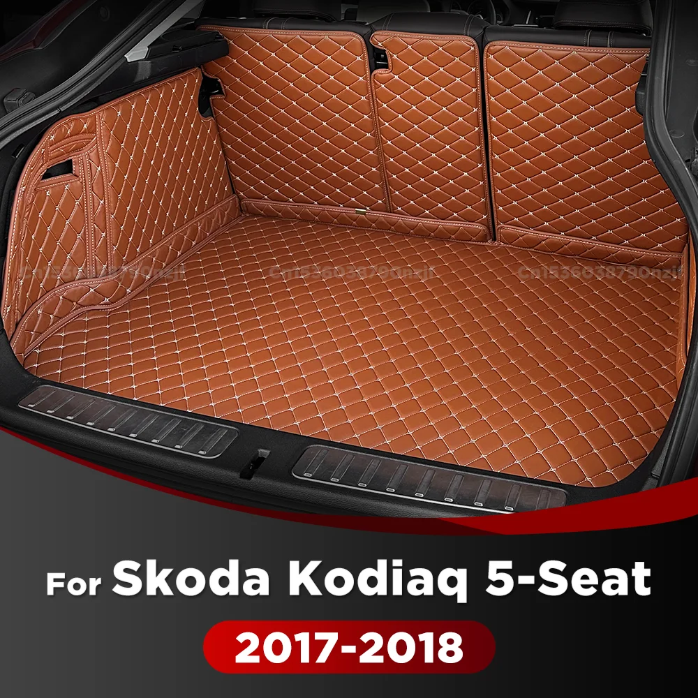 

Для SKODA Kodiaq 5-местный 2017 2018 авто полное покрытие коврик для багажника автомобильный чехол Pad грузовой вкладыш аксессуары для интерьера