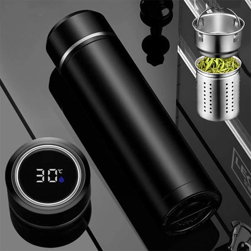 

500ML Thermos Bottle With Temperature Display 316 Stainless Steel Thermal Cup Car Insulated Flask Tumbler Thermos For Water Tea