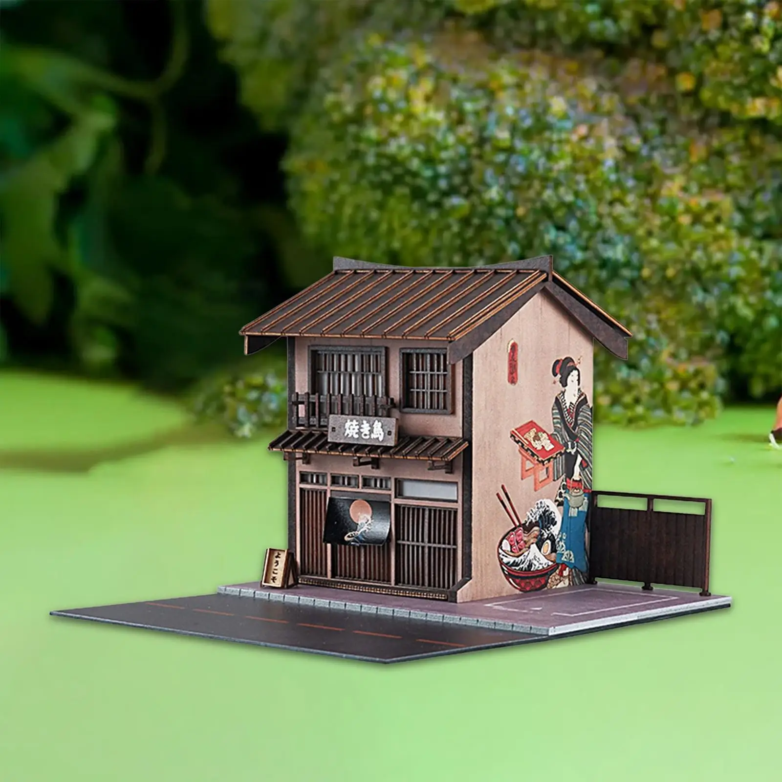 1/64 Kebab Shop Diorama Model DIY for Miniature Scene DIY Scene Model Architectural Building Micro Landscape Scene Layout Props