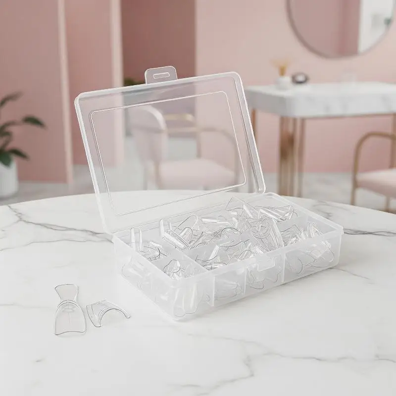 Reliable 60Pcs Dual Nail Forms Original Sandwich For Faster Salon Manicure Processes