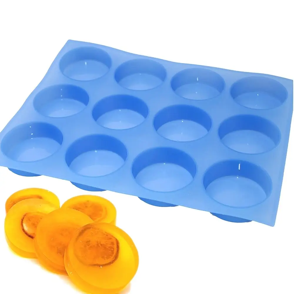 

Big Round Cylinder Circle Basic Plain Soap Lotion Bar Silicone Mold Dia. 3inch 3oz per Cell