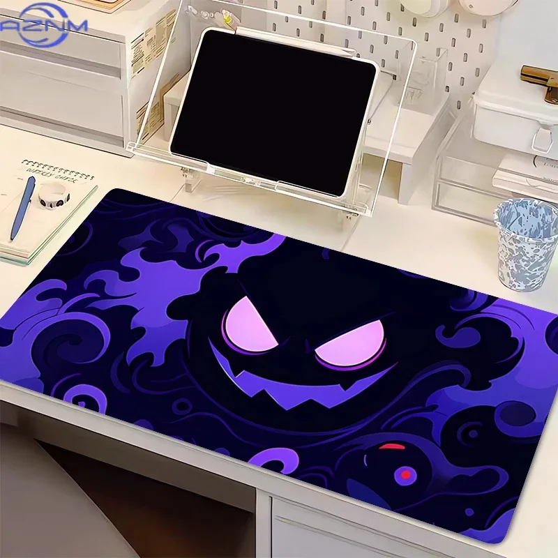 Natural Rubber Mouse Pad Pokemon Gengar Computer Extended Game Big Mousepad Laptop Desk Mouse Mat Gaming Keyboard Durable Carpet