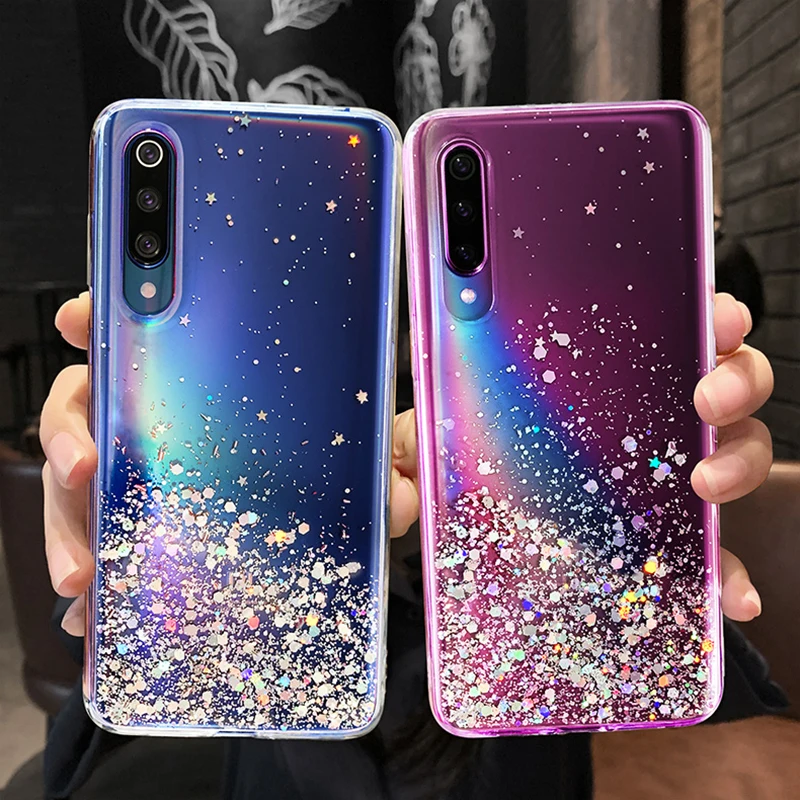 For Redmi Note 8 Pro Glitter Sequins Case For Xiaomi Mi 10 A3 A2 8 9 Lite 9T CC9 Pro Redmi Note 8T 8A 7A note 9s 7 Pro F1 Cover