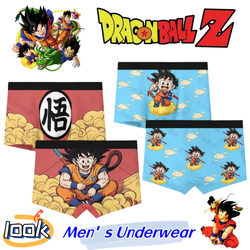 Novo dragon ball son goku vegeta filme e televisão periférica dos desenhos animados roupa interior adolescentes traceless cintura média boxer calças