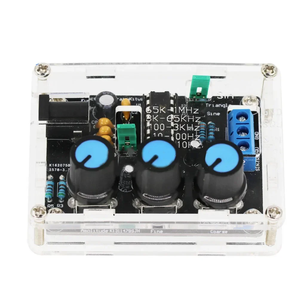 High Precision Signal Generator DIY Kit With Shell Generate Accurate Sine Triangle And Square Waves (1Hz 1MHz)