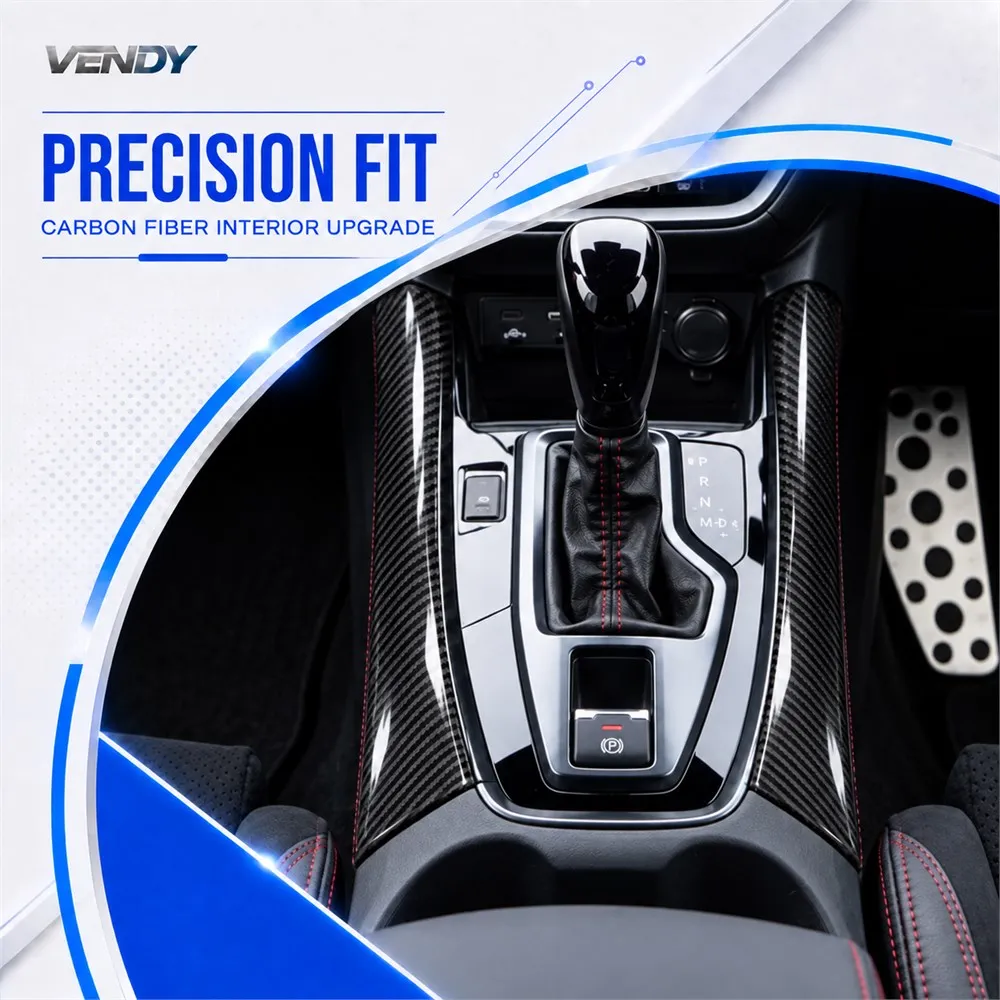 Real Carbon Fiber For Subaru WRX 2022-2025 Automatic Gear Shift Side Panel Interior Trim Cover Trim Modified Parts Accessories