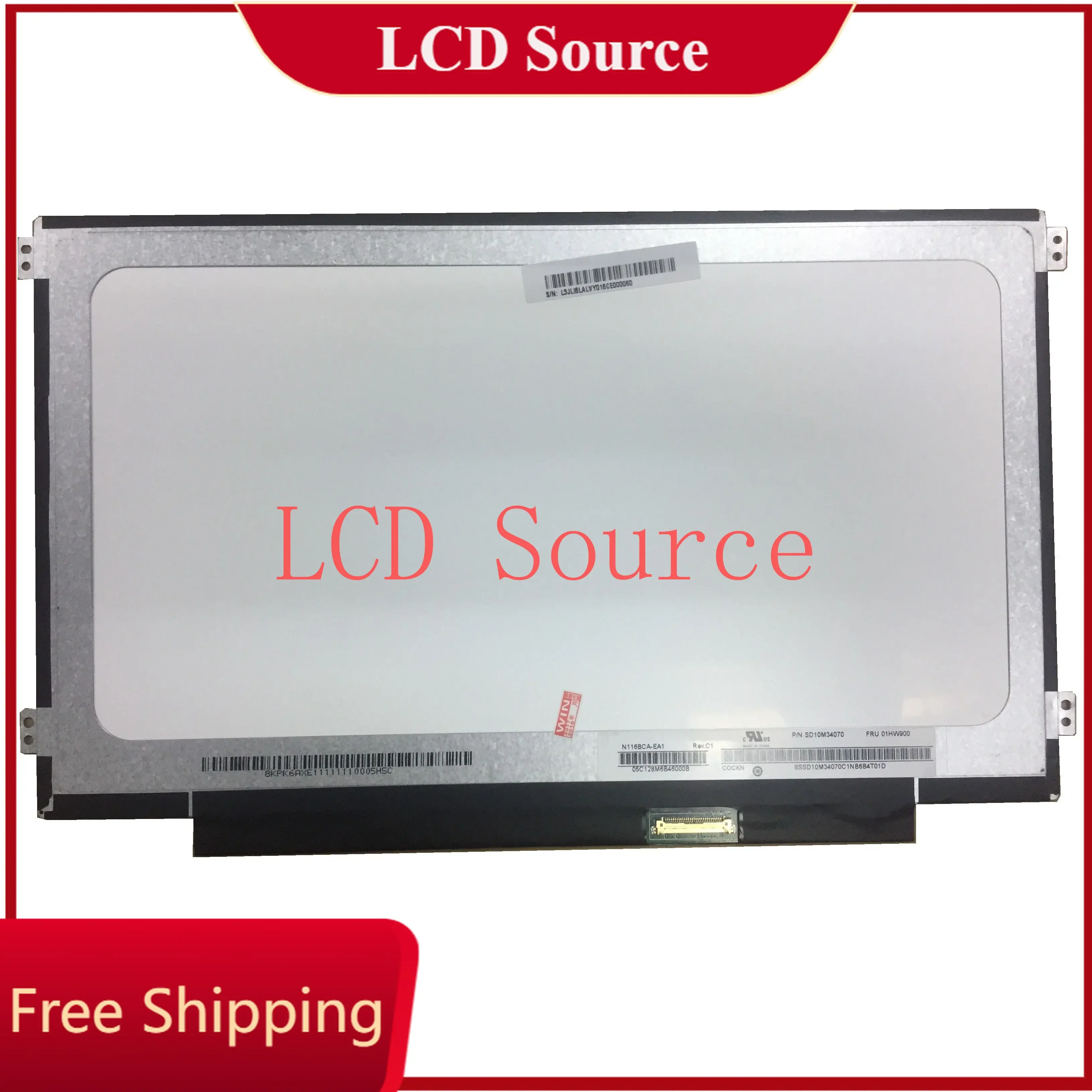 N116BCA-EA1 N116BCA-EB1 IPS Wide View Replacement for HD Matte 1366x768 EDP 30 pin Laptop LCD Screen