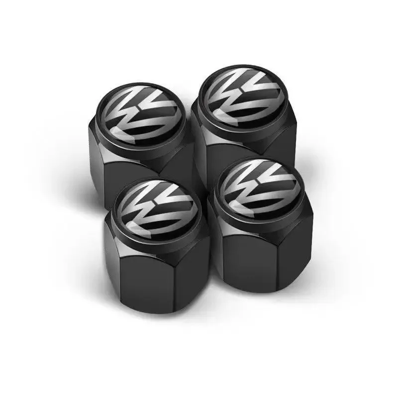 New 4/5pcs Metal Car Wheel Valve Caps Stem Covers for VW Volkswagen Golf Polo Passat Tiguan Touran Jetta Accessories view 3
