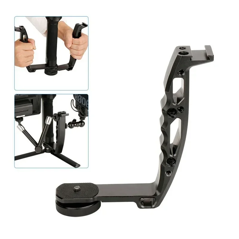 Aksesori Gimbal L Bracke untuk DJI Ronin S Crane 2 V2 Plus Feiyu AK2000 AK4000 DSLR pegangan penstabil Gimbal dengan 1/4 sepatu panas