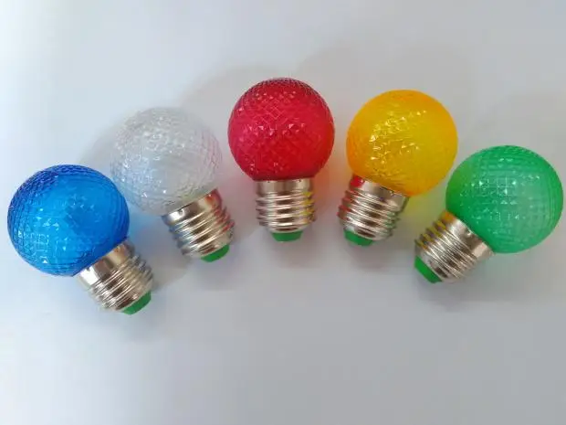 LED Color 220V Led Screw Bayonet 1 W3w Globe Red Yellow Blue and Green White Crystal Bulb e27 b22 2025-01