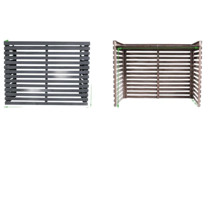 Anticorrosive wood air conditioner external unit, flower stand outdoor balcony rack