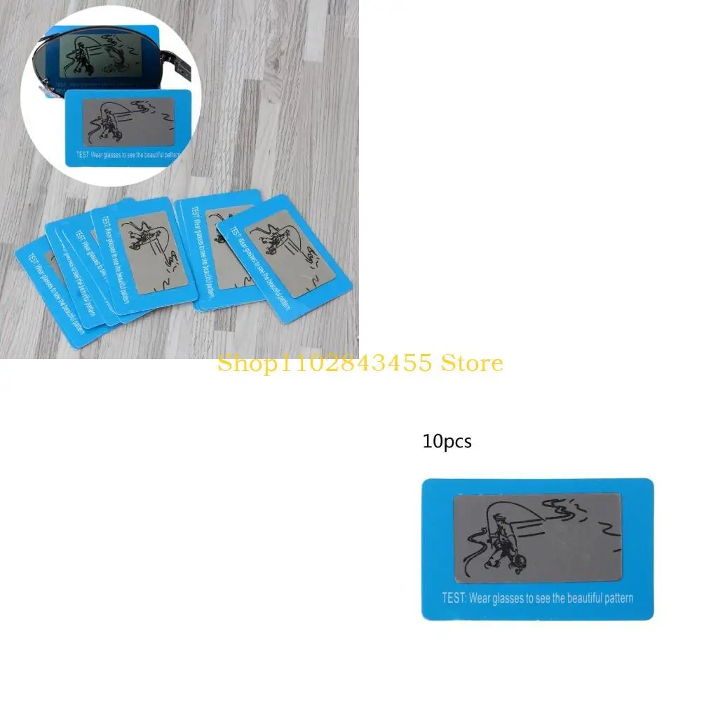 49MC 10pcs Sunglasses Polarized Test Card Shade Test Your Sunglasses Polarized Lens