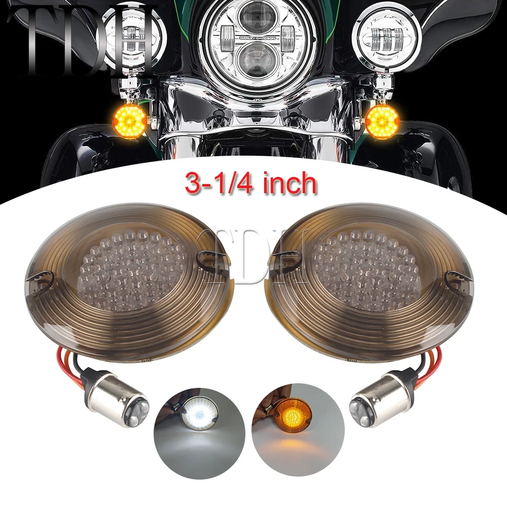 

3-1/4 inch LED Turn Signal Light 1175 Socket Front Tail Brake Run Insert Light Lamp For Harley Electra Glide FLHT Road King FLHR