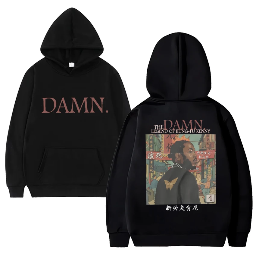 

Kendrick Lamar DAMN Concert Graphic Hoodie 2024 Men Women vintage hip hop streetwear Unisex Casual Fleece Long sleeve Sweatshirt