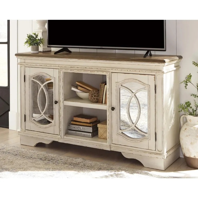 Realyn French Country Two-Tone TV Stand, Fits TVs up to 60