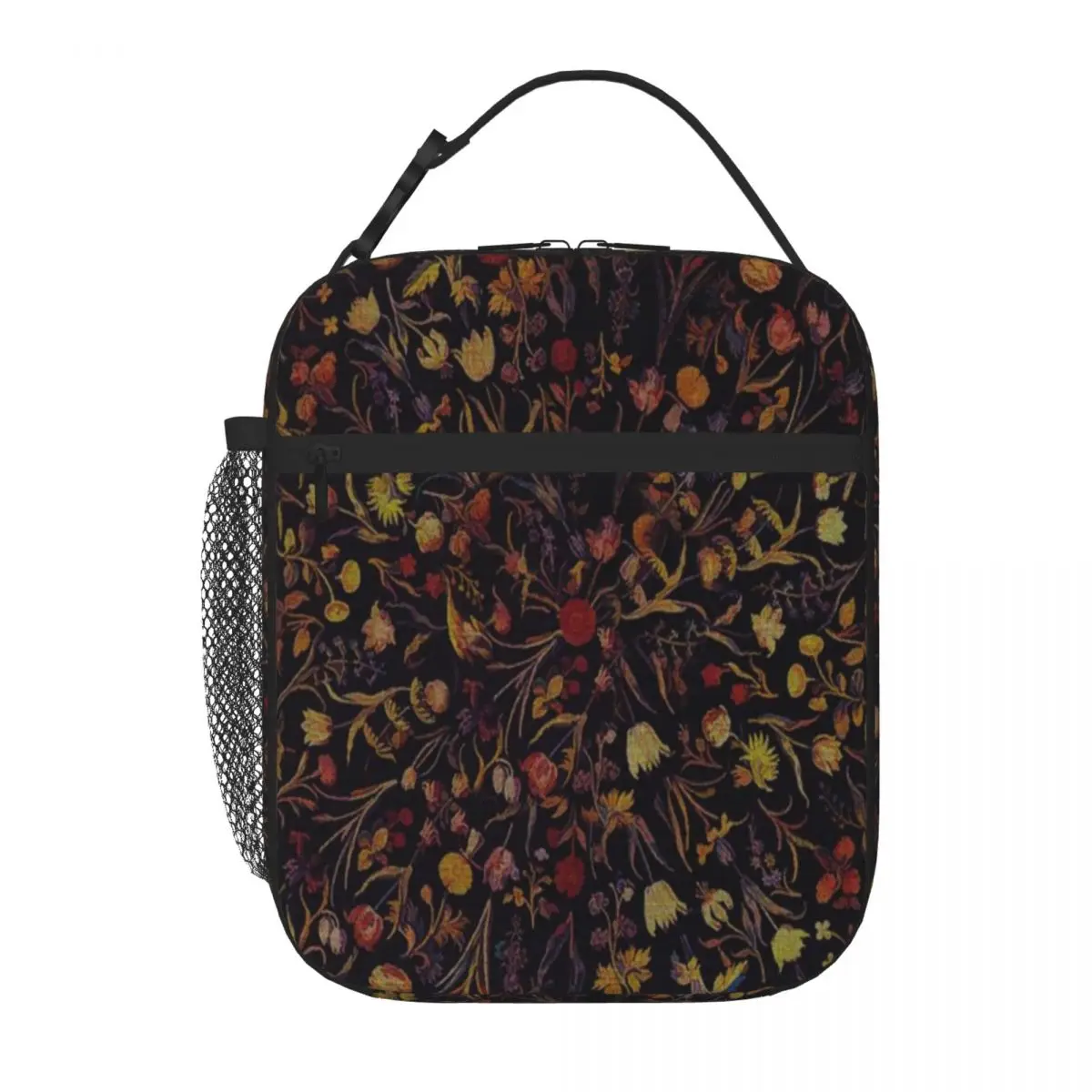 Bestselling Midnight Floral Single Layer Travel Lunch Bag Boating Trip Canvas Lunch Bag