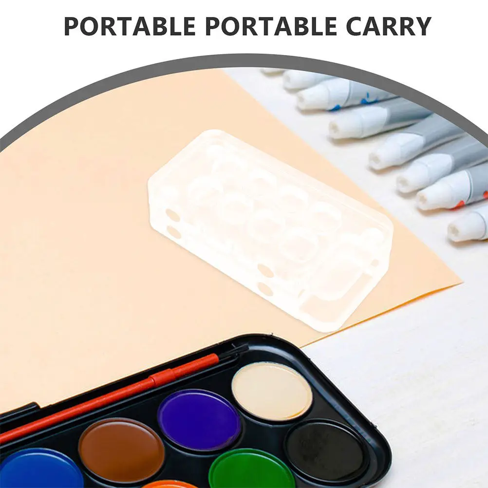 2Pcs Compact 8 Slot Watercolor Paint Box Portable Travel Friendly Palette for Plein Air Sketching Outdoor Painting Beginners