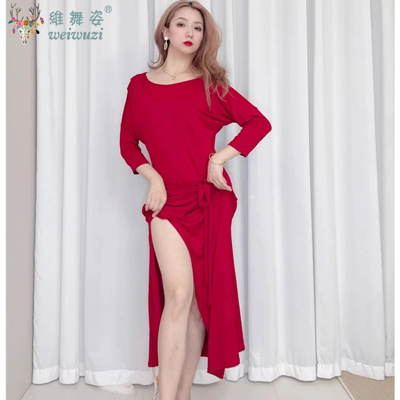 Roupas de dança do ventre modal robe adulto crianças manga curta vestido baladi gasto saidi robes oriental roupas de dança do ventre