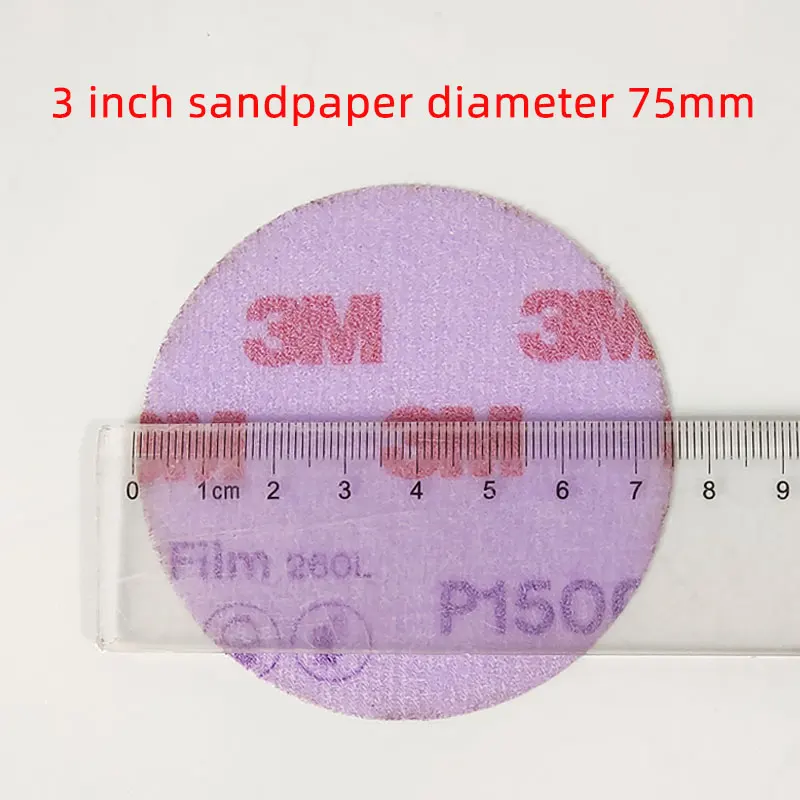 3M PN30367  3 Inch 260L P1500 Sandpaper  75mm Car Hardware Furniture Polishing Beauty Dry Sanding Disc 50Pcs