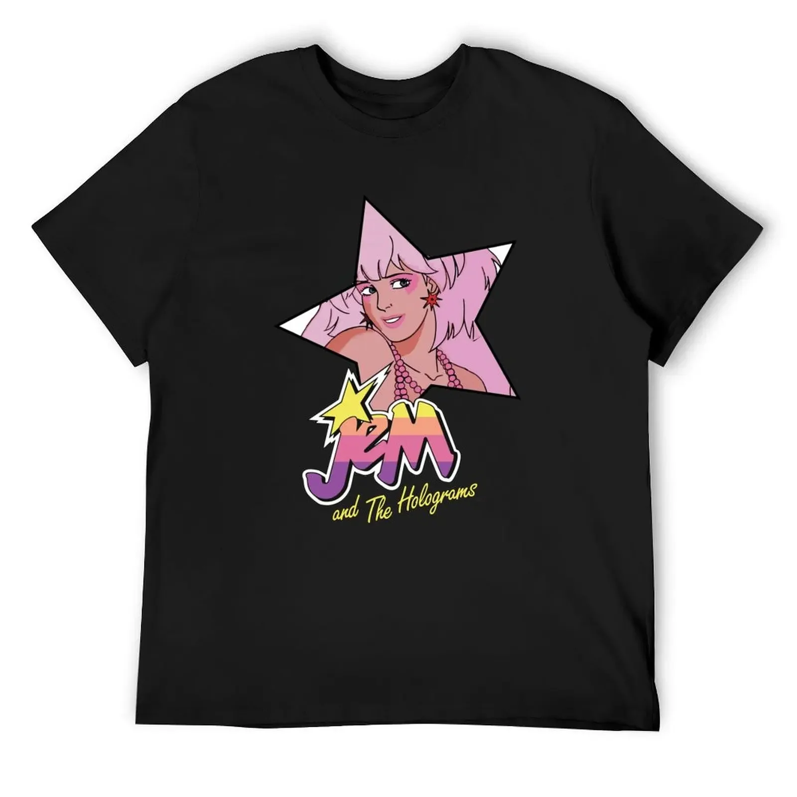 Jem and the Holograms Star Truly Outrageous Showtime 80s Party T-Shirt tops anime stuff t shirts for men pack