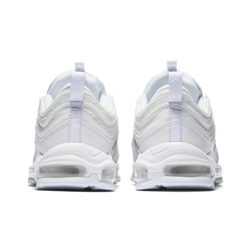 Tênis Nike-Air Max 97 para homens e mulheres, unissexo, prateado, branco, vintage, clássico, resistente ao desgaste