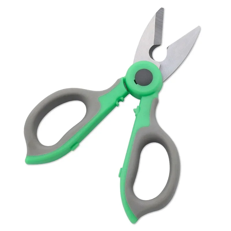Swayboo-Aço Inoxidável Cabeça Reta Eletricista Scissor, PP TPR Handle, Fio De Ferro, Tesoura De Pesca, Linha Cabo Multitool