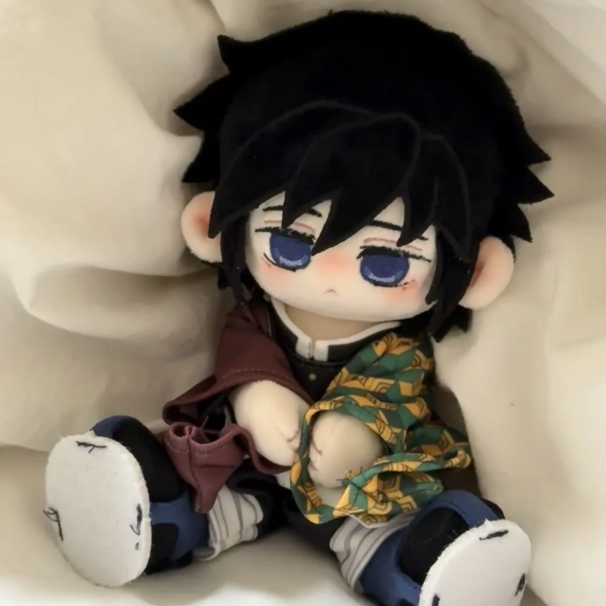 DIY Nude Cotton Doll Demon Slayer Tomioka Giyuu Attribute Cotton Doll,10cm Hammer Body Cute High Appearance Plush Toy