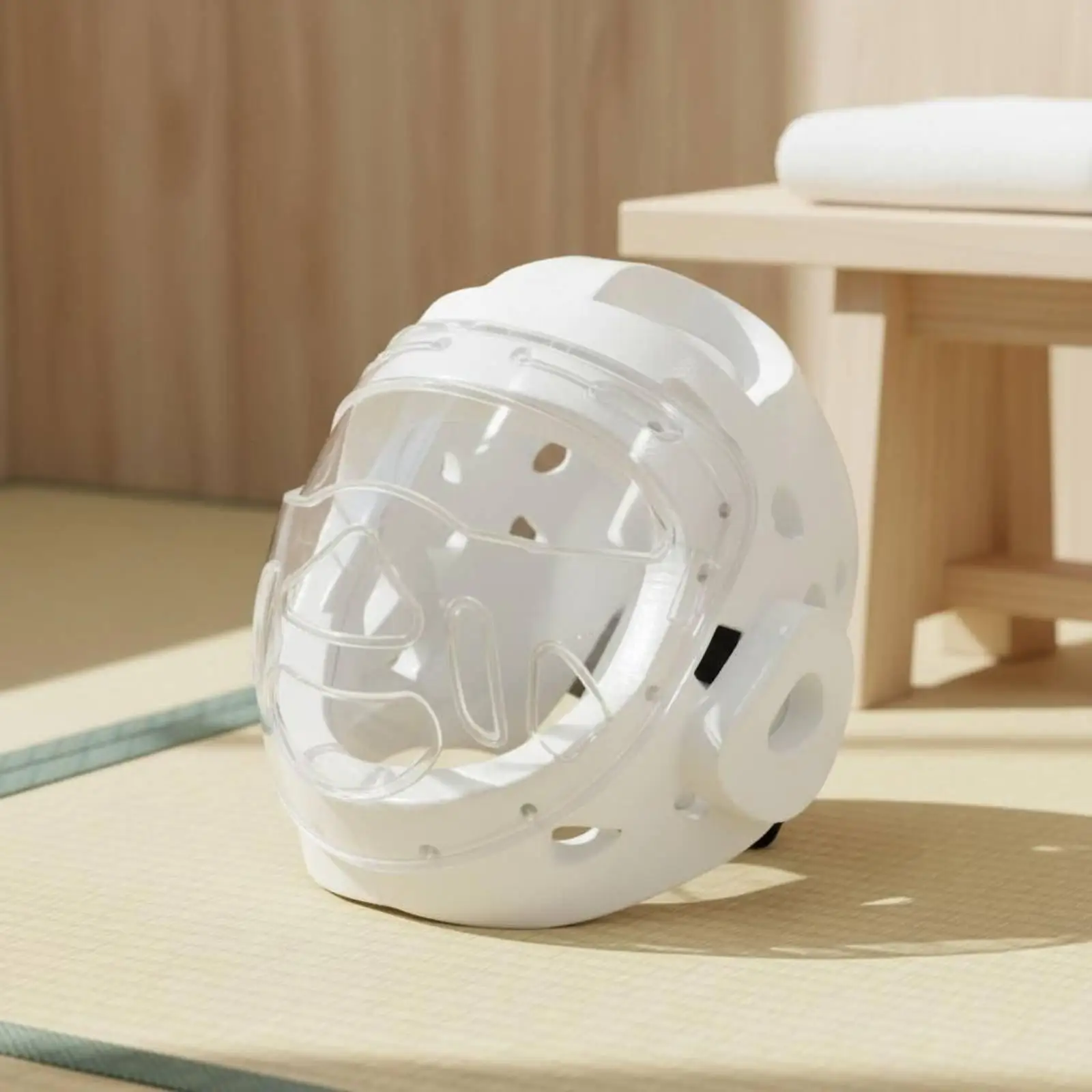 Polyurethane Taekwondo Head Protector Sparring Helmet with Ear Guard Karate Head Gear for Protection Taekwondo Children - view 3