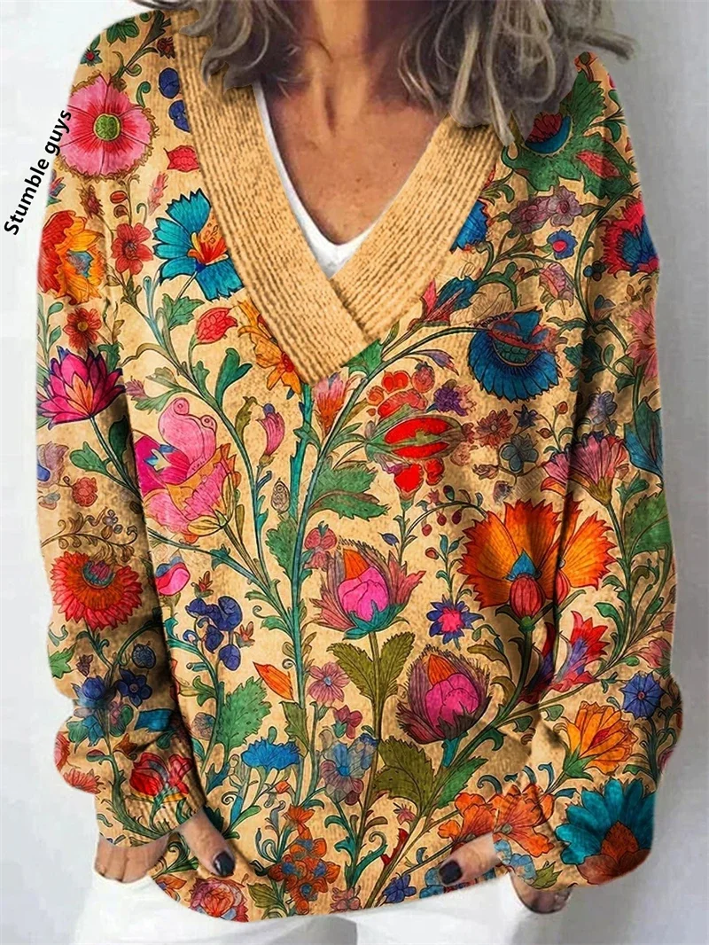 

Autumn Winter Sweater Women's Autumn Winter Fashion Casual Soft Snowman Deer Dog Y2K European American Knit Top​