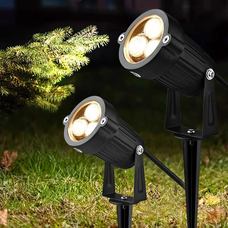 

Solar Spotlight Outdoor Waterproof Street Light Ground Mount Lawn Light Home Landscape Lighting Garden Light