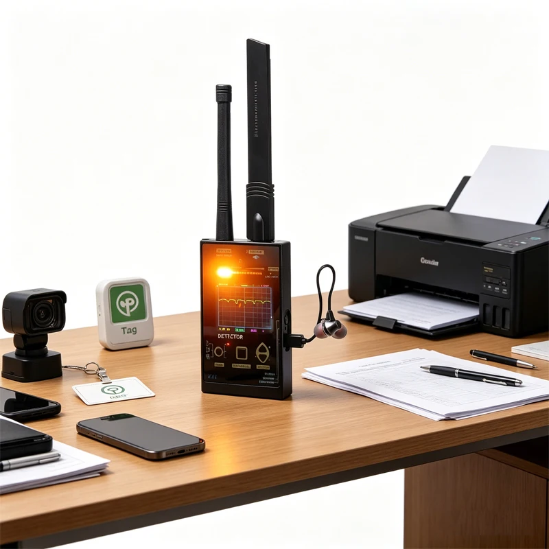 

X11 Counter-Surveillance Device, 1MHz-12GHz, Hidden Camera GPS Tracker Eavesdropping Bug Finder with Waveform & LED Alerts