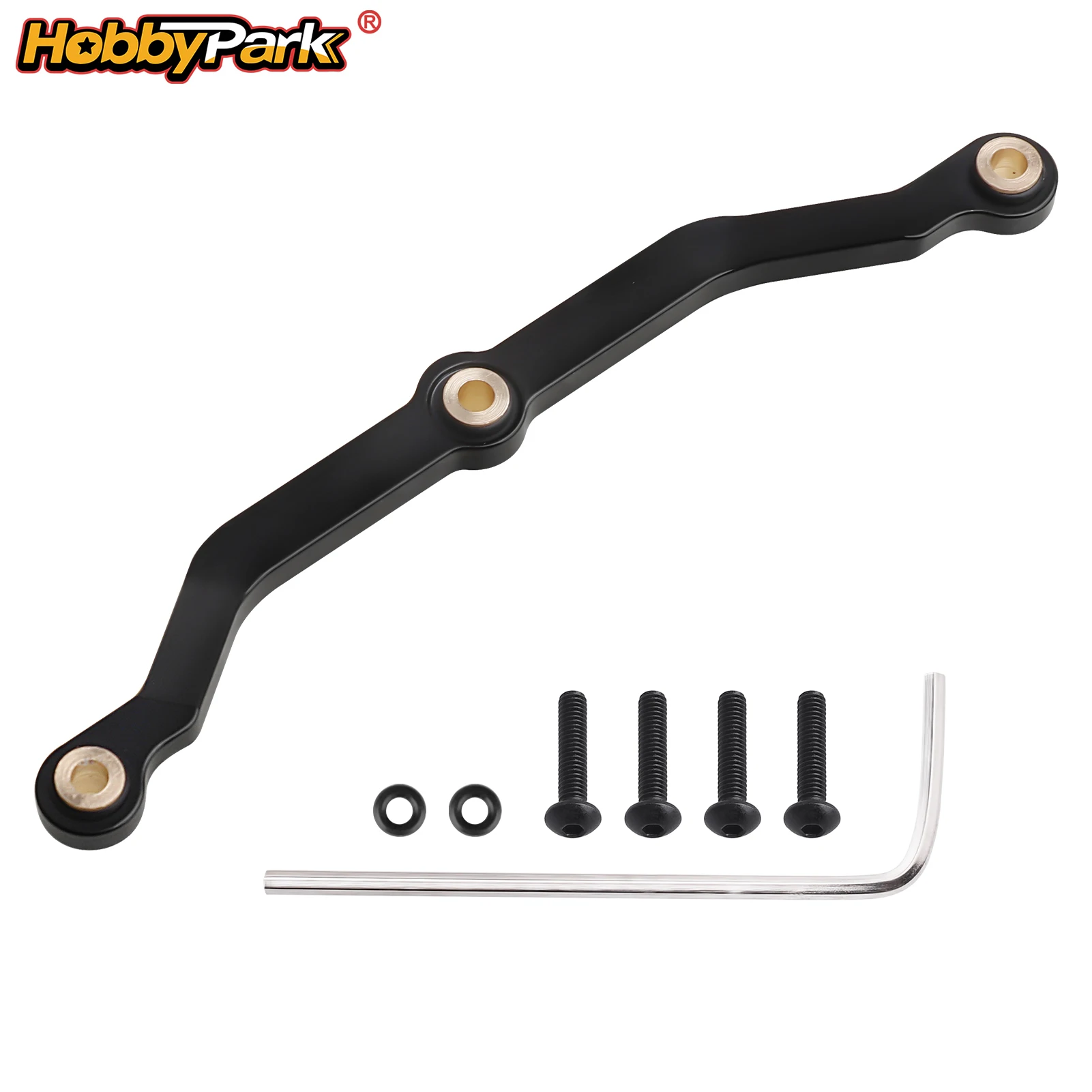 HobbyPark Messing-Lenkgestänge-Upgrade für 1/18 Scale TRX4M TRX4MT RC Crawler Schwarz