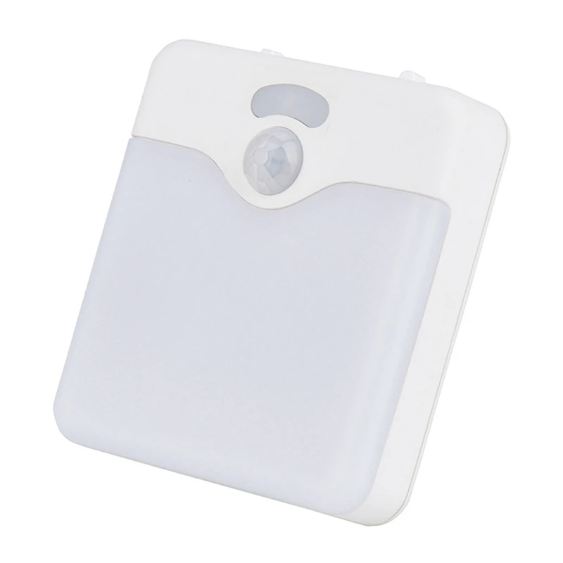 ABPQ-Sensor de movimiento LED luz nocturna lámpara regulable para habitación de niños de bajo consumo Sensor de atardecer al amanecer lámpara de escalera enchufe de la UE