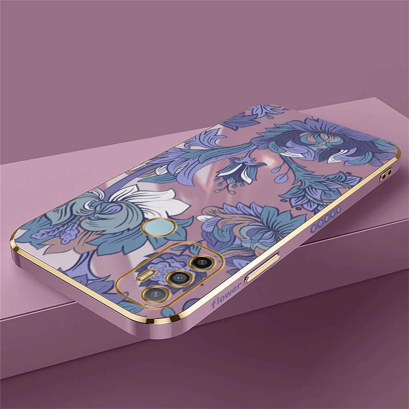 السيليكون للصدمات جراب هاتف ل ممن لهم A37 A36 A35 A33 2020 A32 A31 A54 A53S A53 A52 A39 A38 لينة بولي يوريثان خمر زهرة طباعة غطاء