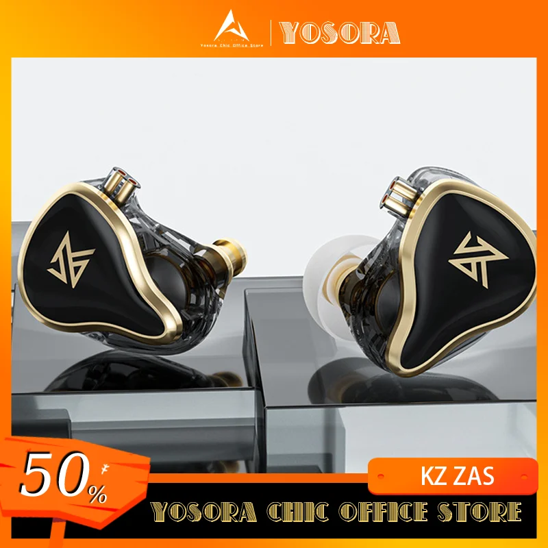 

KZ ZAS Earphone Wired In-ear 16-unit coil 3.5mm Customized HIFI chicken Game Hifi with microphones Coil Music Game Esport Gift