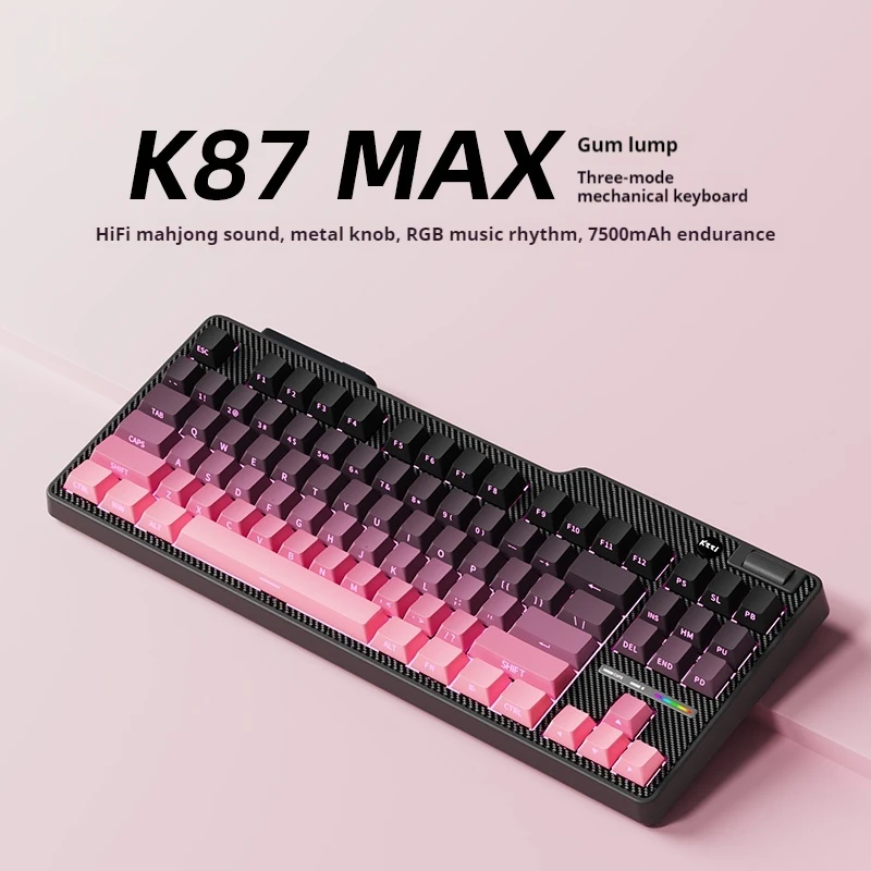 

K87max Wireless Three-Mode Gaming Mechanical Keyboard Rgb Backlight Customized Integrated E-Sports Rubber Mechanical Keyboard