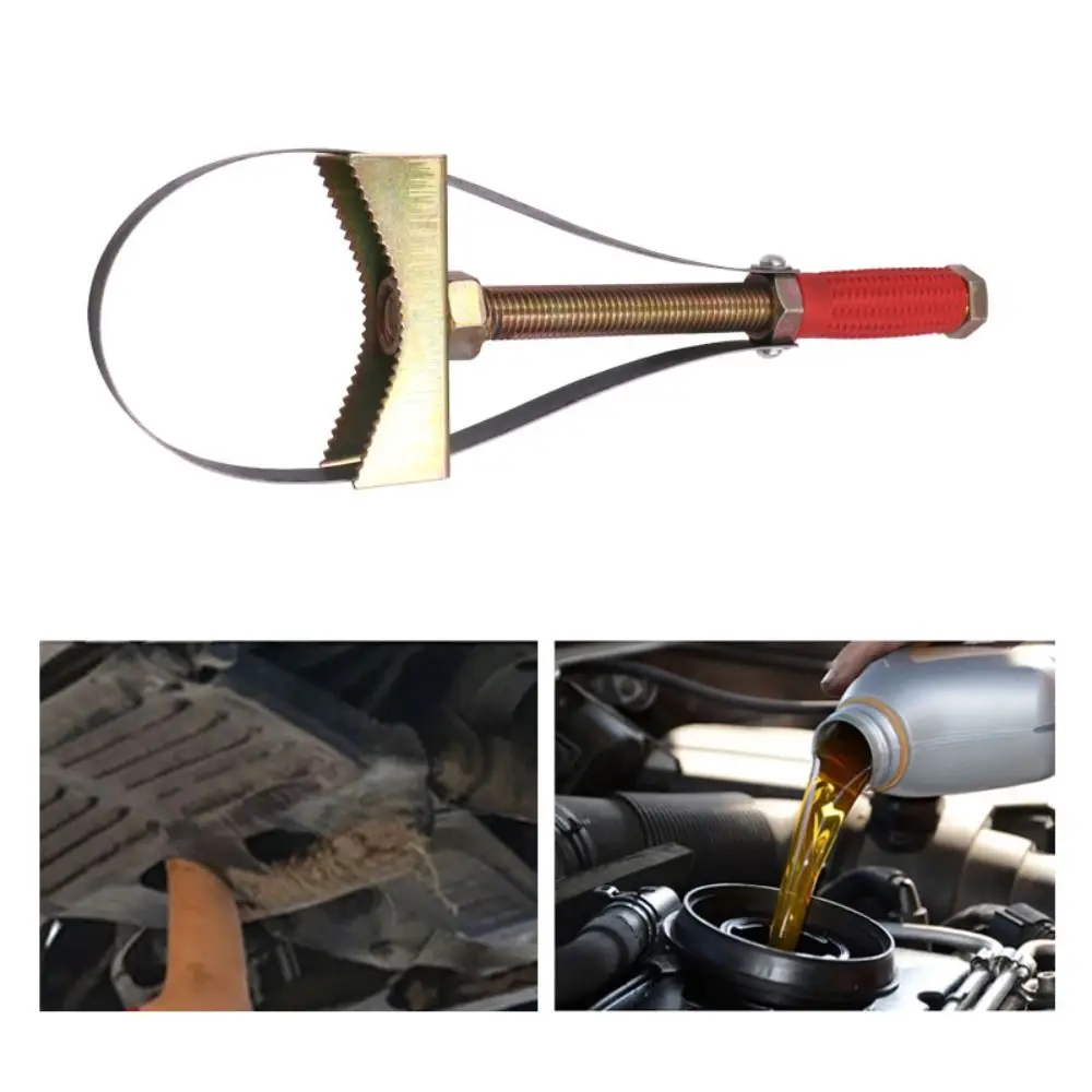 Heavy Car Oil Filter Wrench Anti-slip Effortless Oil Filter Removal Tool Adjustable Strap High Torque Oil Filter Removal Wrench