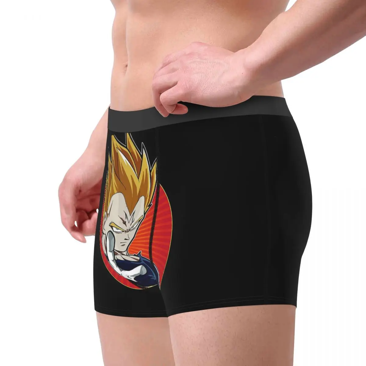 Men's Majin Vegeta DBZ Boxer Briefs Shorts Panties Polyester Underwear Dragon Ball Homme Printed S-XXL Underpants