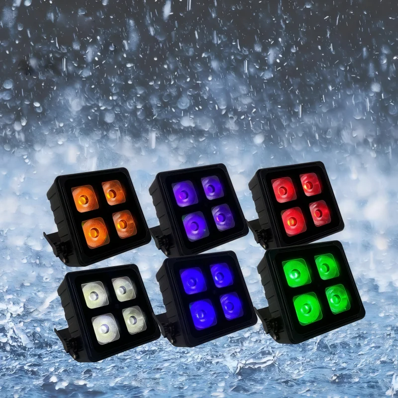 Sunart 4*20W Waterproof RGBWAU 6 in 1 LED Battery Par Light Wireless RC DMX Control With App For DJ Disco Parties Night Clubs