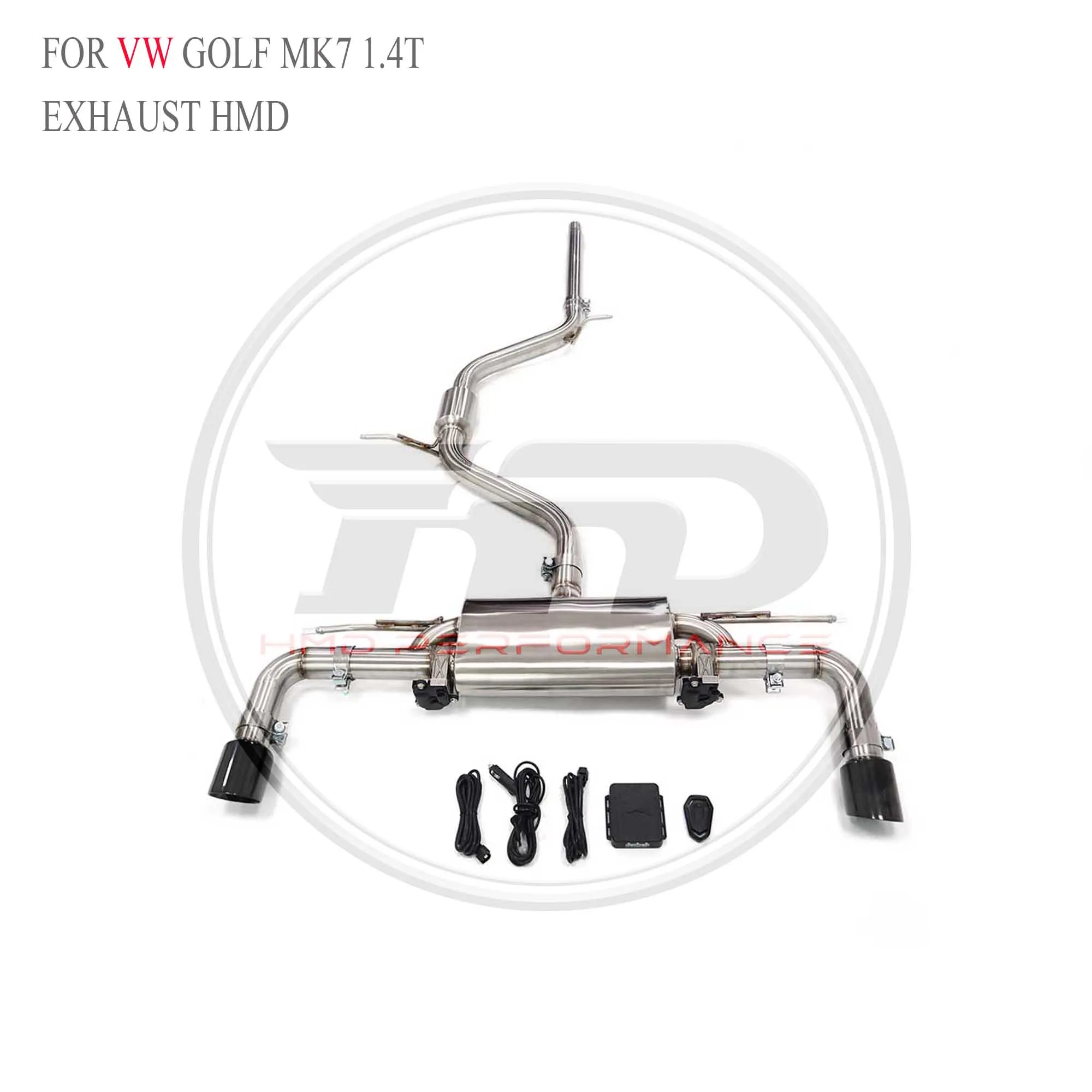 

Stainless Steel Performance Catback For Volkswagen golf MK7 1.4T HMD Exhaust System Auto Modified Valve Muffler