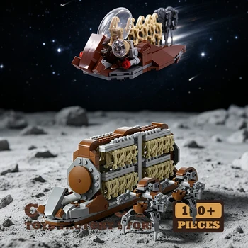 Sci-Fi Military Space Transport Ship MOC Bricks Toys Mecha Warrior Airship Model Star…