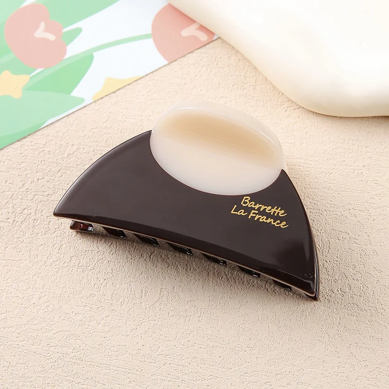 2025 جديد أنيق خمر مشبك شعر فرنسي نغمتين الخشب رخامي تصميم مخلب شعر عادية يوميا لطيف مقاطع الشعر إكسسوارات الشعر