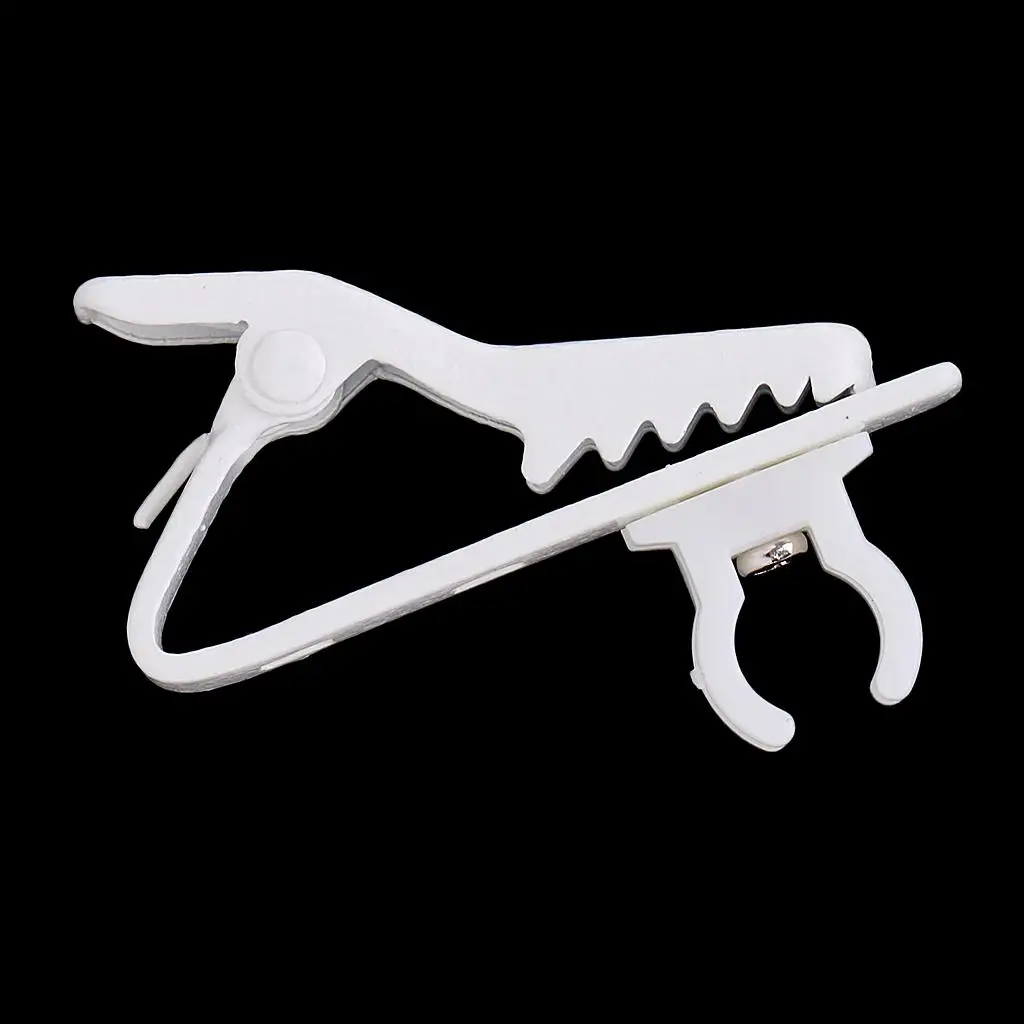 1Pc Draagbare Lezing Spraakmicrofoon Houder Op Stropdas Revers Wit