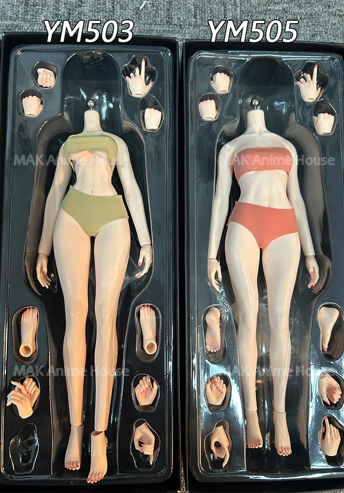 متوفر YM501 YM502 YM506 YM508 1/6 أنثى التفاصيل الفسيولوجية سلس الجسم 12 ''الجندي مرنة عمل الشكل دمية الجسم #5