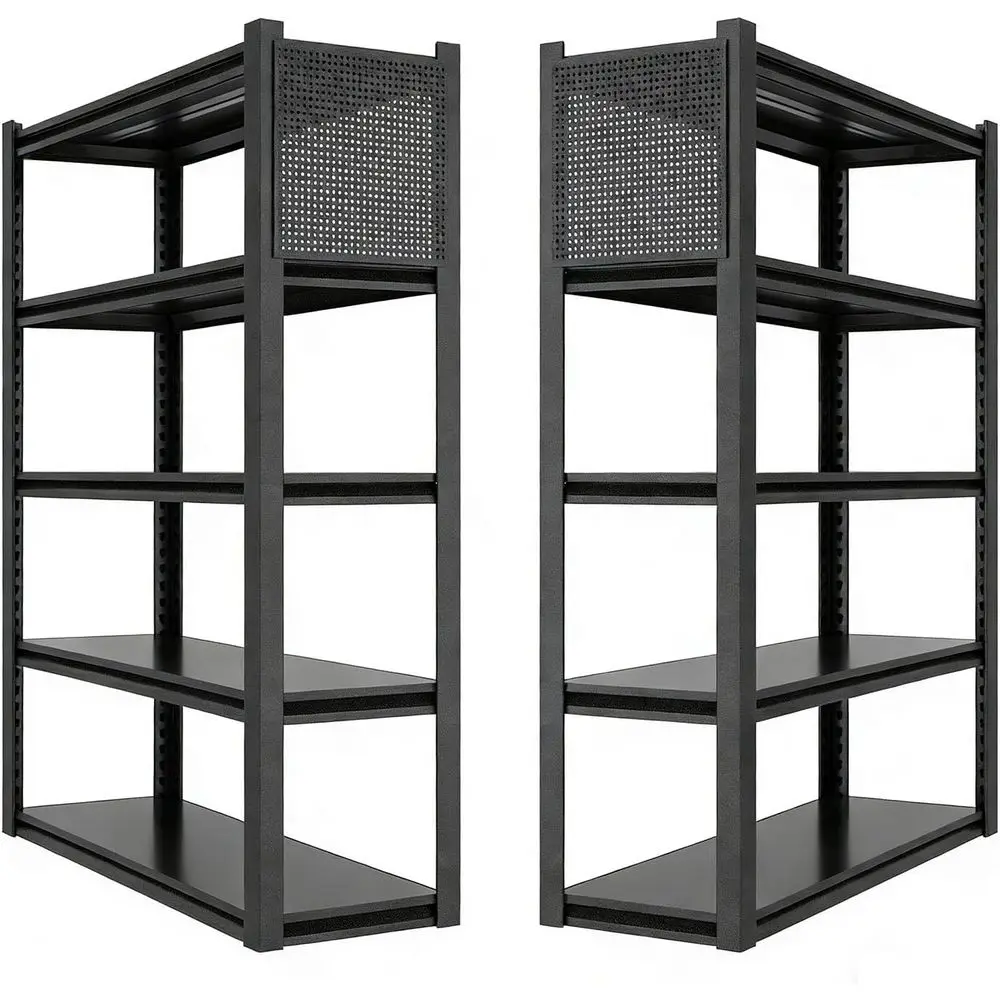 

Стеллаж для гаража 72x48, усиленный, 2-ярусный, с металлической перфорированной панелью, глубина 24 дюйма, для промышленного и хозяйственного использования