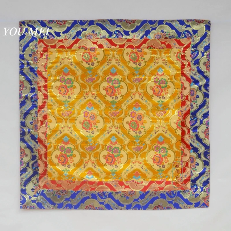 Tibetan-Style Temple Altar Tablecloth Double-Layer 1m Thickened Embroidered Square Incense Altar Tablecloth Buddhist Altar Cover