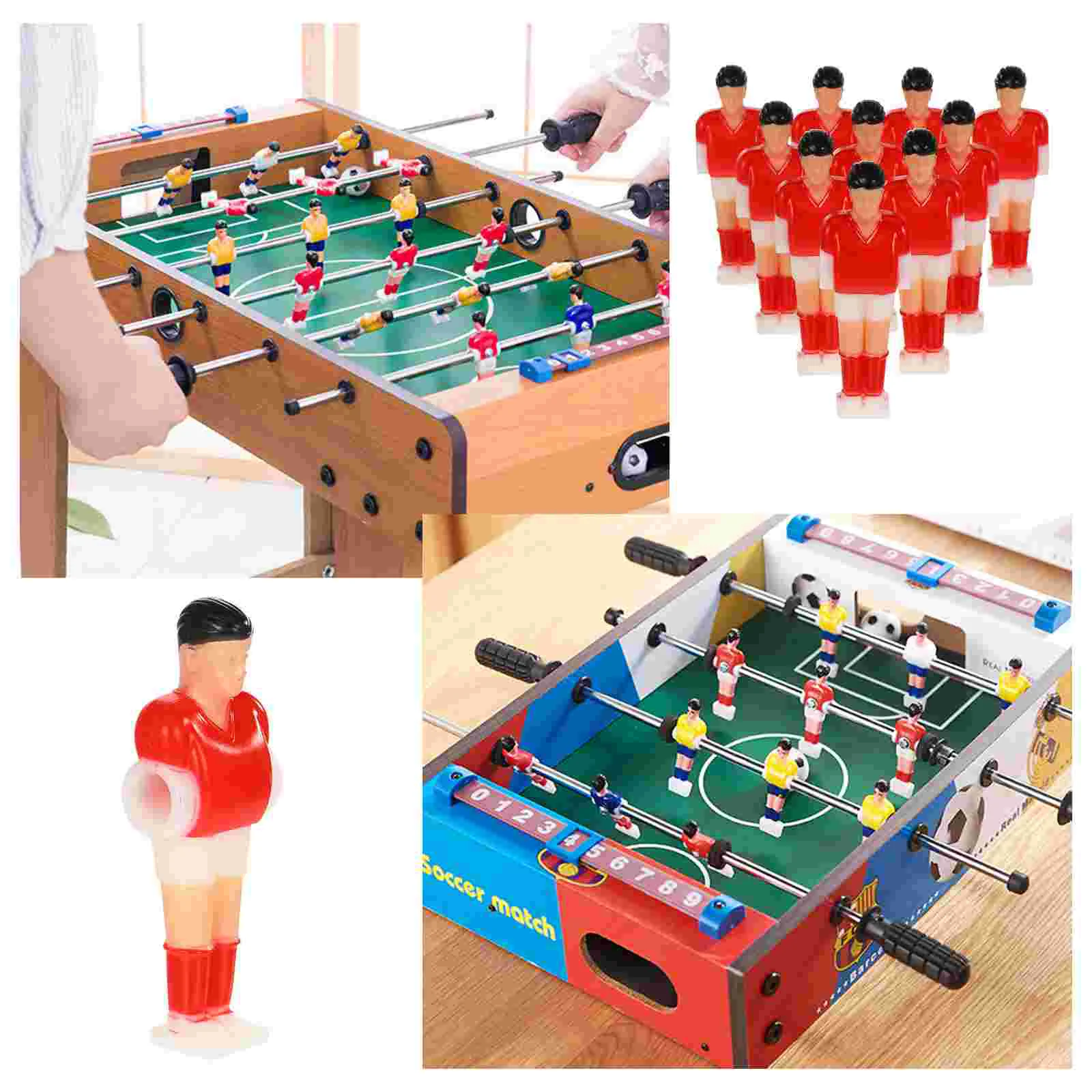 11 Pcs Football Machine Player Table Accessories Puppets Desktop Lovely Soccer Men Game Blue Interesting Foosball Toys