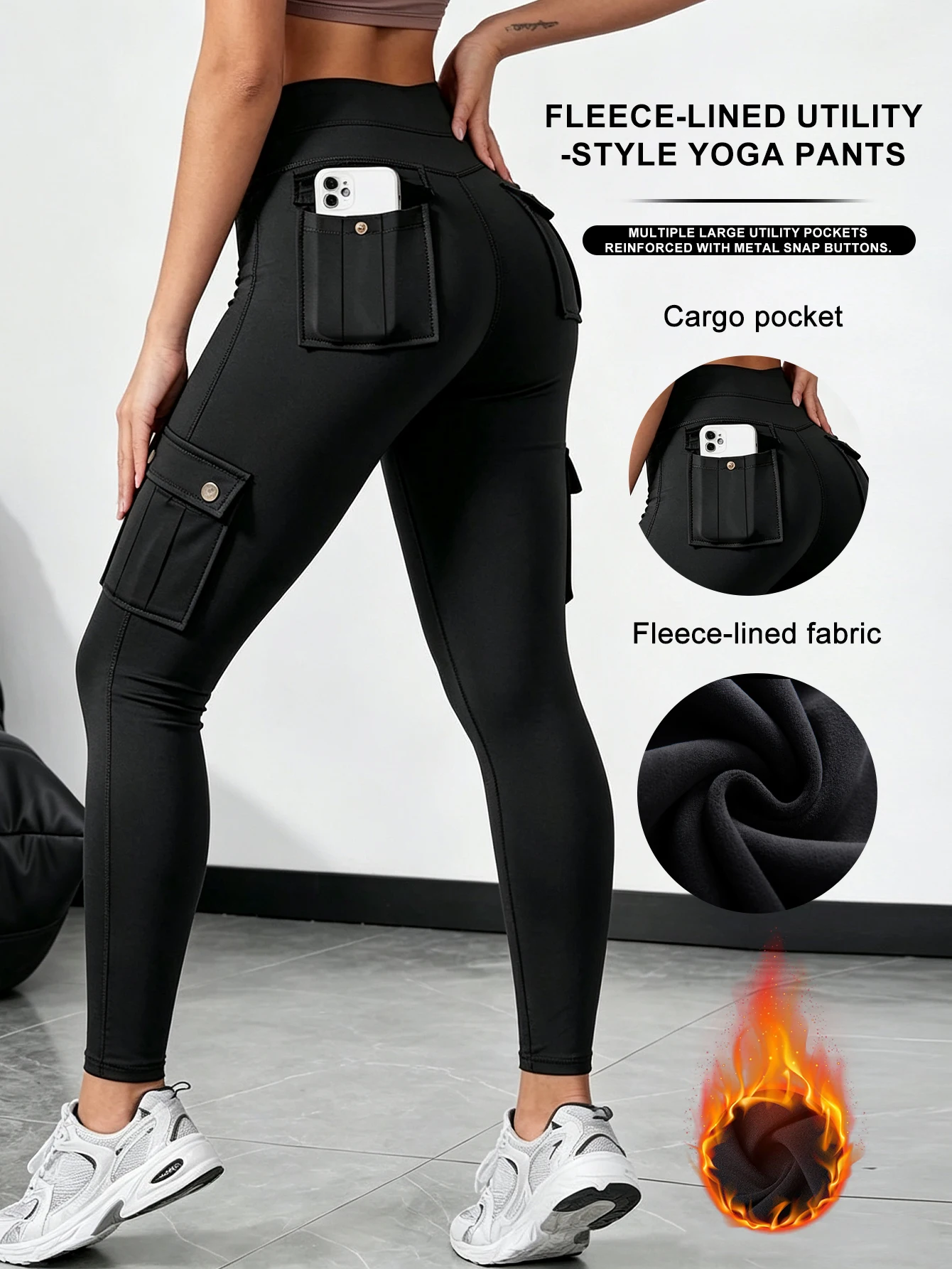 Winter Women High Waisted Leggings, With Pockets Fashion Fitness Casual Pants Skinny Stretch Outdoors Comfortable Sport Leggings